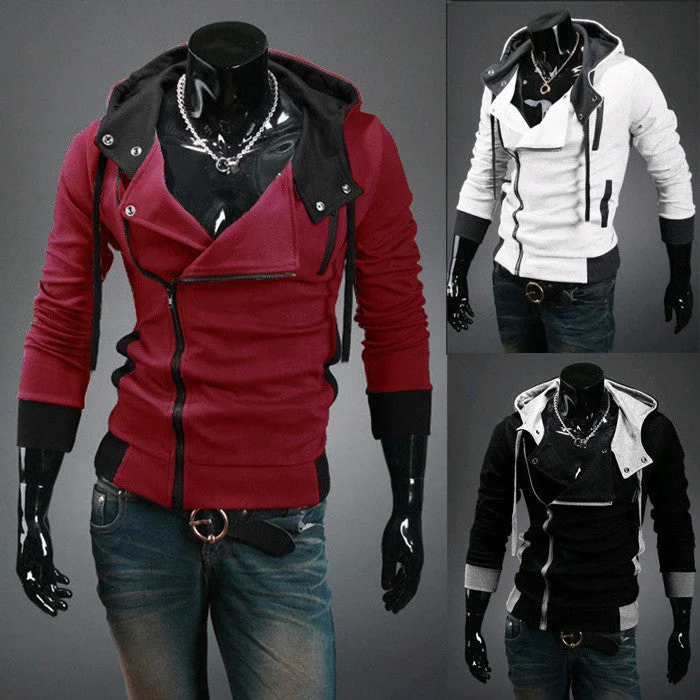 Autumn & Winter Men Fashion Casual Slim Cardigan Assassin Creed Hoodies Sweatshirt Outerwear Jackets