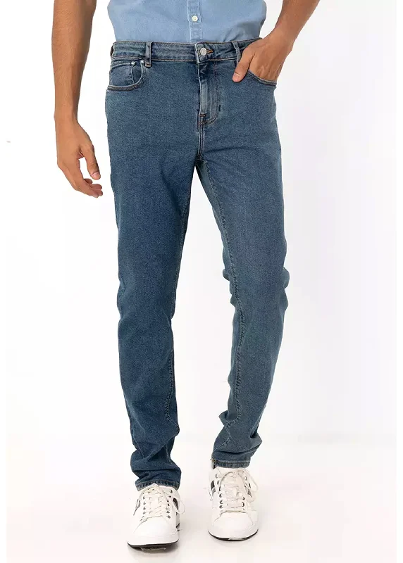 Men's Washed Jeans,Blue