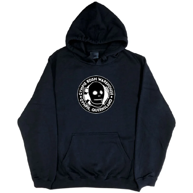 Gympie BDSM Warehouse Fake Business Logo Hoodie (Black, Regular & Big Sizes)