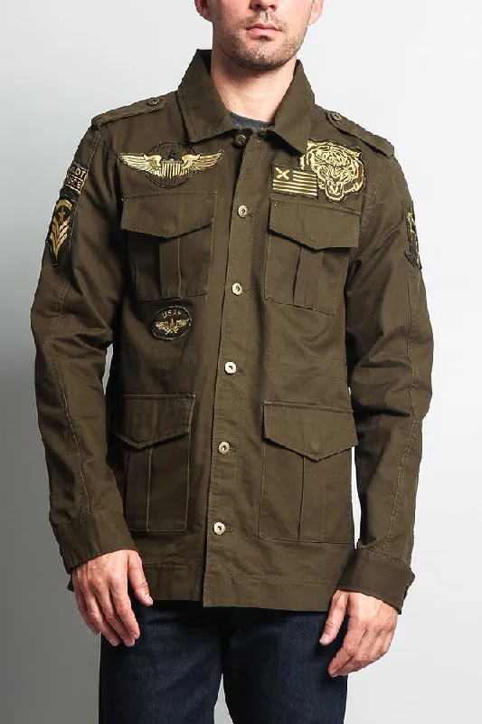 Patched Army Jacket