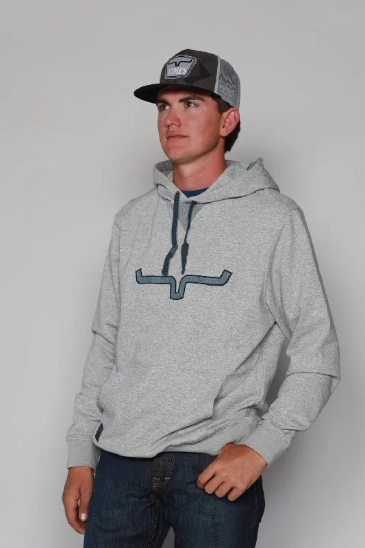 Kimes Ranch Mens TTL Hoodie Grey Heather 100% Cotton L/S