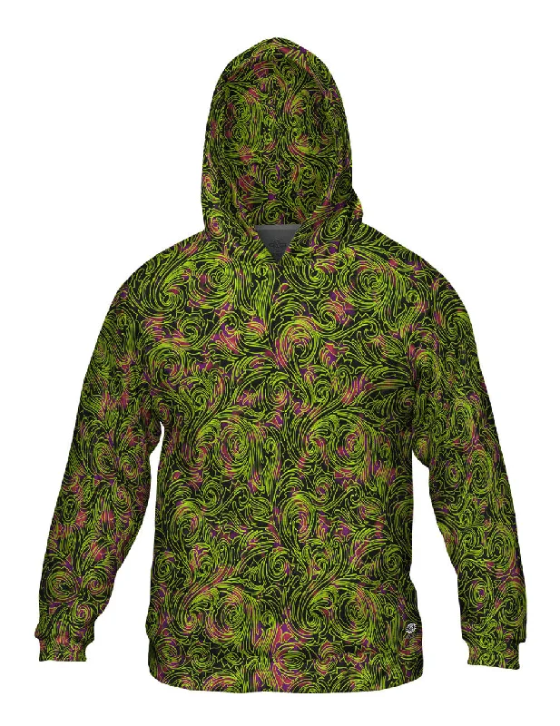 Autumn Me Green Leaf Swirls Pattern