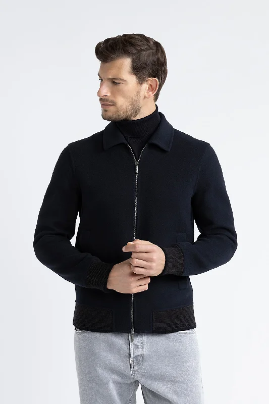 Double-face wool and cashmere jacket