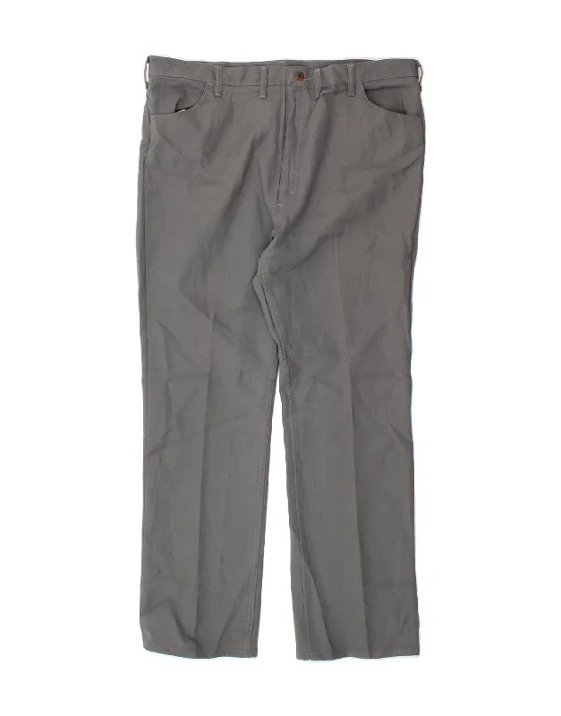 WRANGLER Mens Straight Casual Trousers W44 L34 Grey