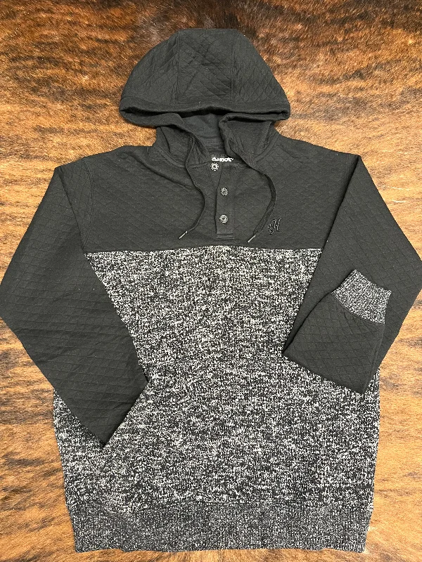 Hooey- quilted black hoody