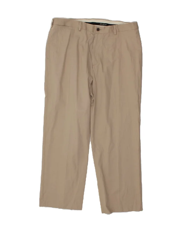 EDDIE BAUER Mens Wrinkle Resistant Chino Trousers W40 L32  Beige