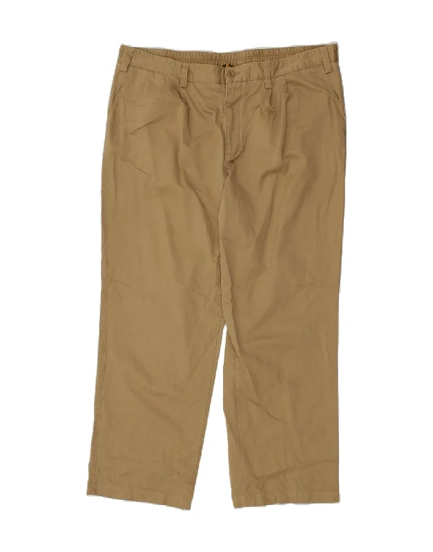 EDDIE BAUER Mens Pegged Chino Trousers W42 L32 Beige Cotton