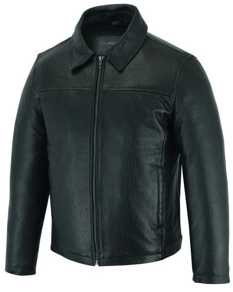 Men's Drum Dyed New-Zealand Lambskin Classic Biker Jacket