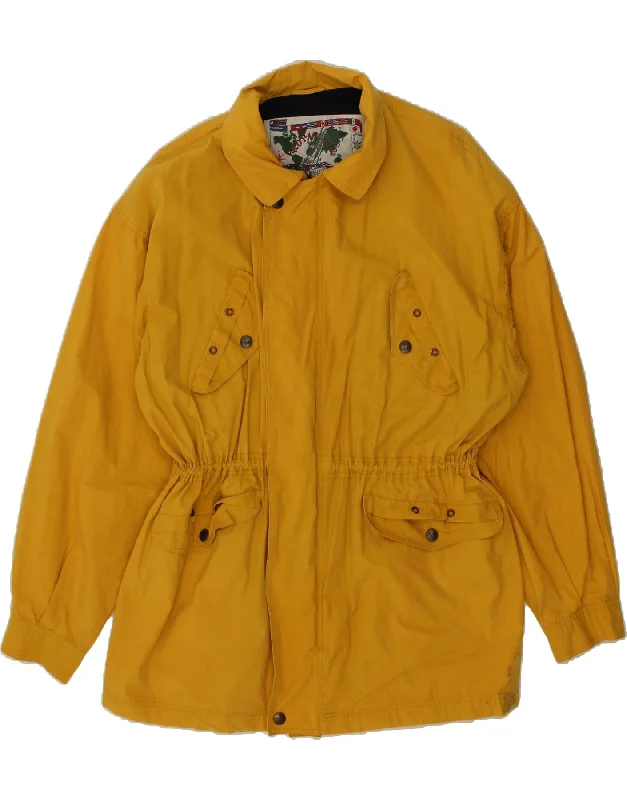 VINTAGE Mens Utility Jacket UK 38 Medium Yellow Cotton