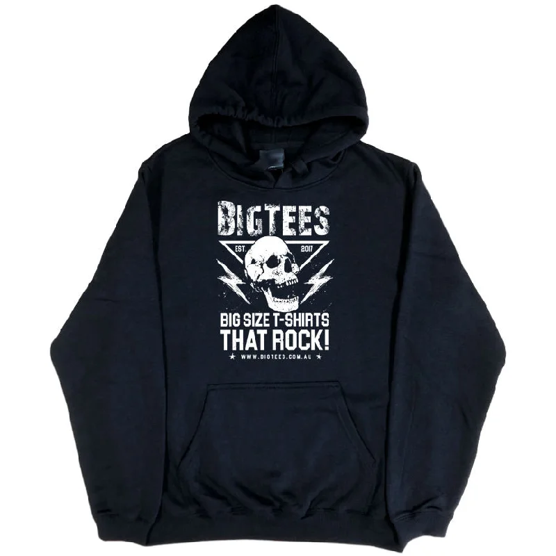 BigTees Australia Skull Poster Logo Hoodie (Black, Regular and Big Sizes)