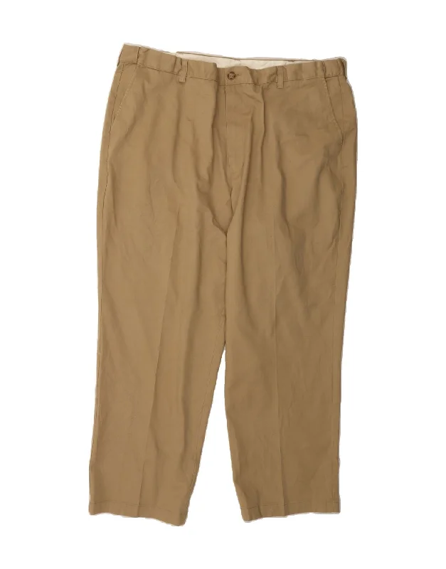 L.L.BEAN Mens Comfort Fit Straight Chino Trousers W44 L30 Beige Cotton