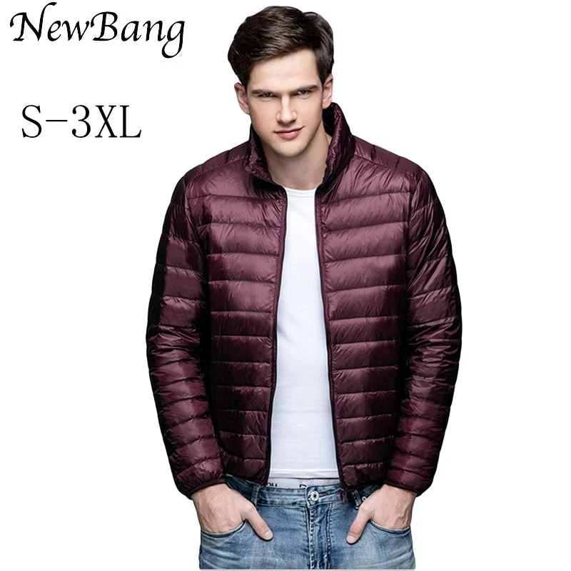 NewBang Brand Winter Men's Down Jacket Ultra Light Down Jacket Men Windbreaker Feather Jacket Man Lightweight Portable Warm Coat