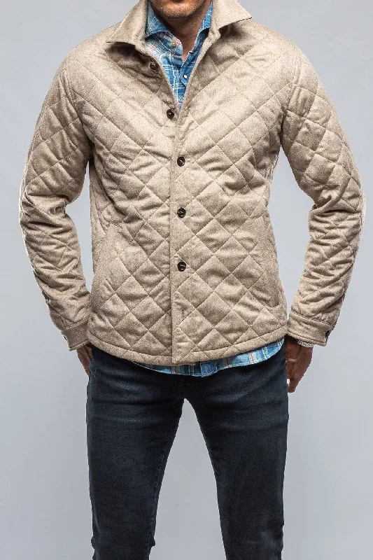 Dutton Quilted Cashmere Jacket in Camel