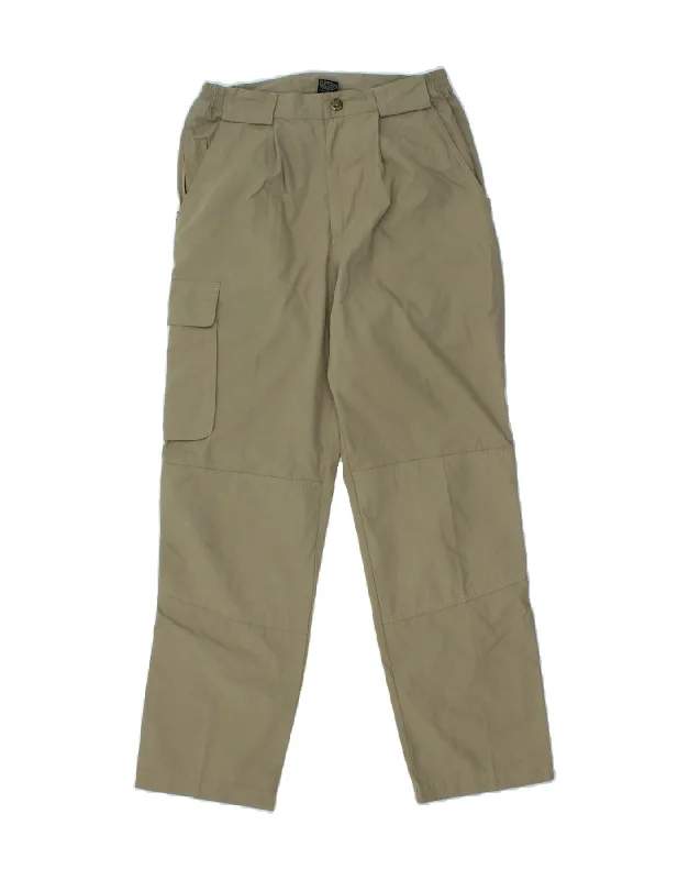 LOWE ALPINE Mens Straight Cargo Trousers Small W29 L30 Khaki Polyester