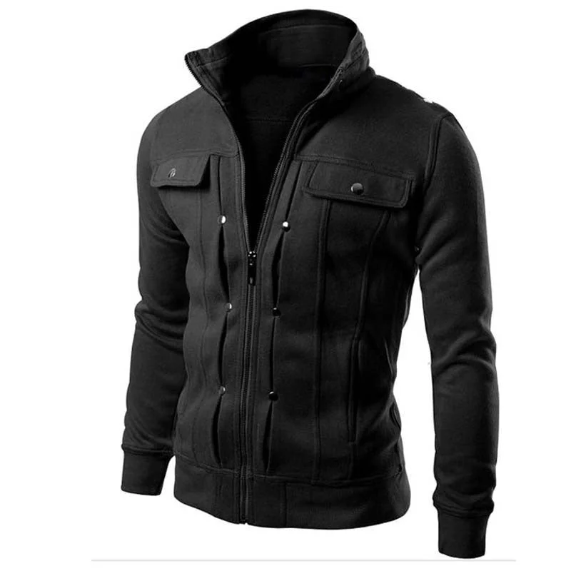 Clothing Design Autumn Men's Sportwear Zipper Long Sleeve Fit Fashion Male Hoodies Leisure Style Men Jacket Slim Coat