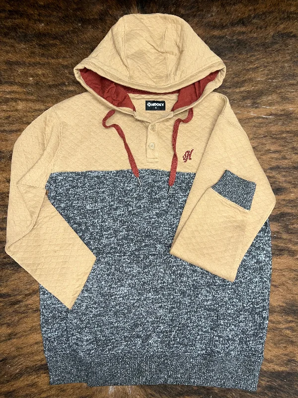 Hooey- quilted asphalt hoody