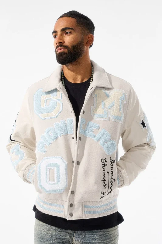 Pioneers Varsity Jacket (Cream)