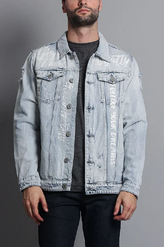 Scribbled Denim Jacket