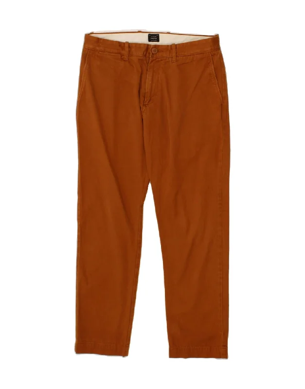 J. CREW Mens Slim Chino Trousers W31 L30 Brown Cotton