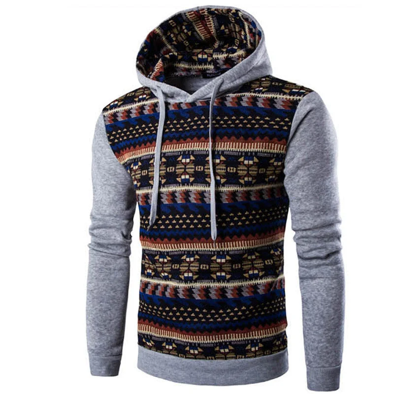 Hoodies Mens Hombre Hip Hop Male Hoodie Fashion Geometric Print Sweatshirt Suit Men Slim Fit Men Hoody XXL EYRV