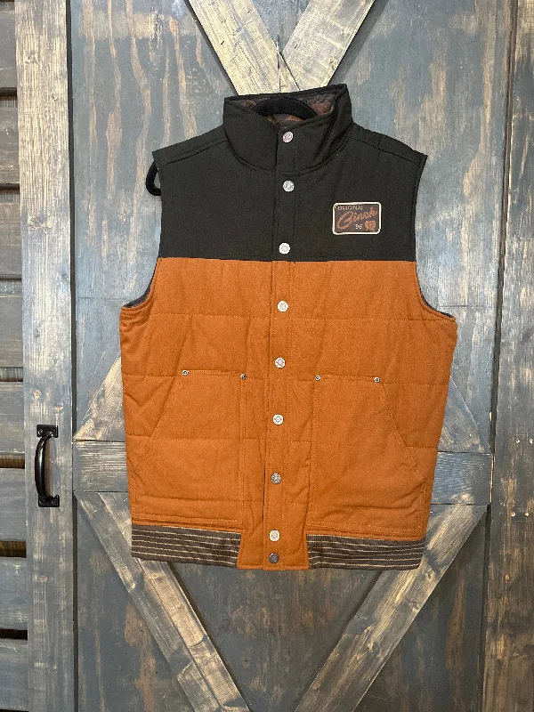 Men's Brown Reversible Vest