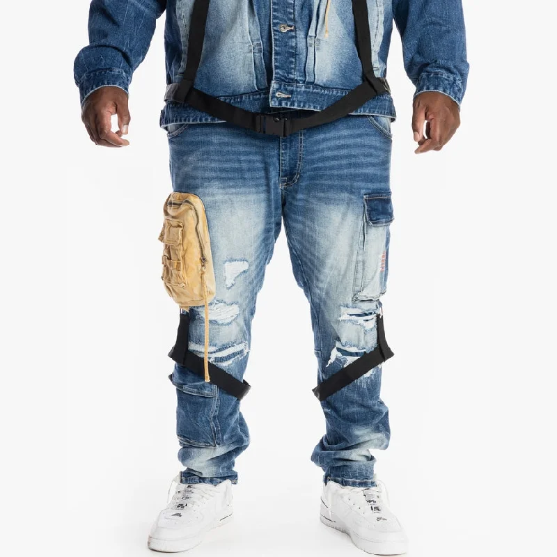 Big and Tall - Utility Jeans - Bristol Blue