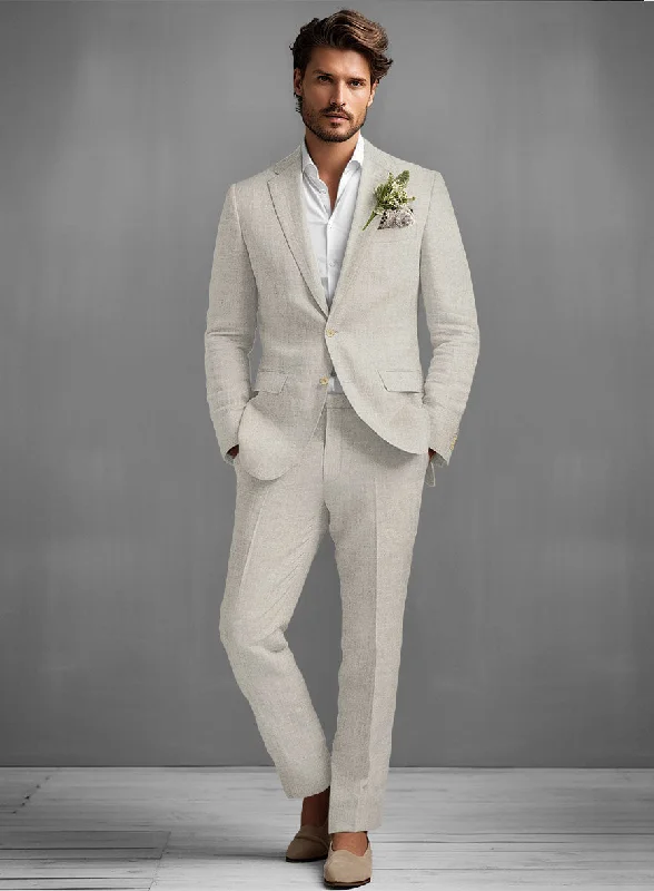 Barn Beige Linen Suit