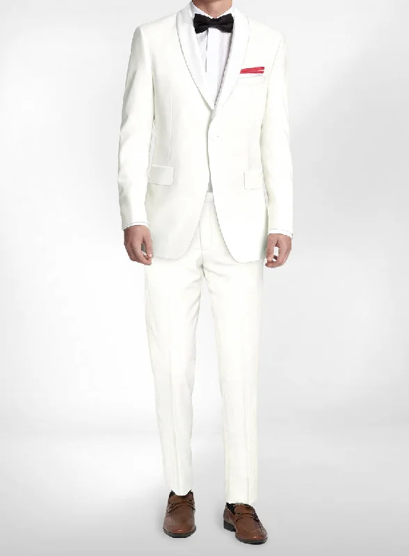 Ivory Tuxedo Suit