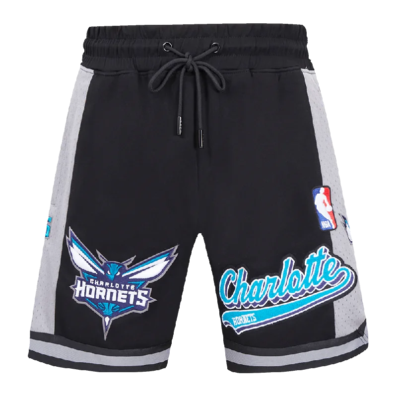 NBA CHARLOTTE HORNETS SCRIPT TAIL MEN'S DK 2.0 SHORT (BLACK/GRAY)