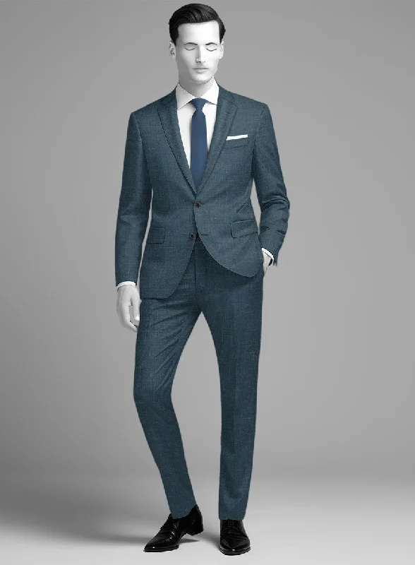 Napolean Ricci Rich Blue Wool Suit