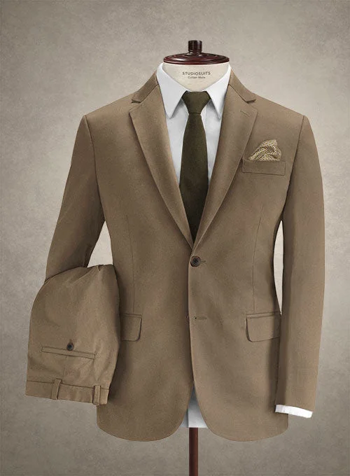 Caccioppoli Cotton Gabardine Brown Suit