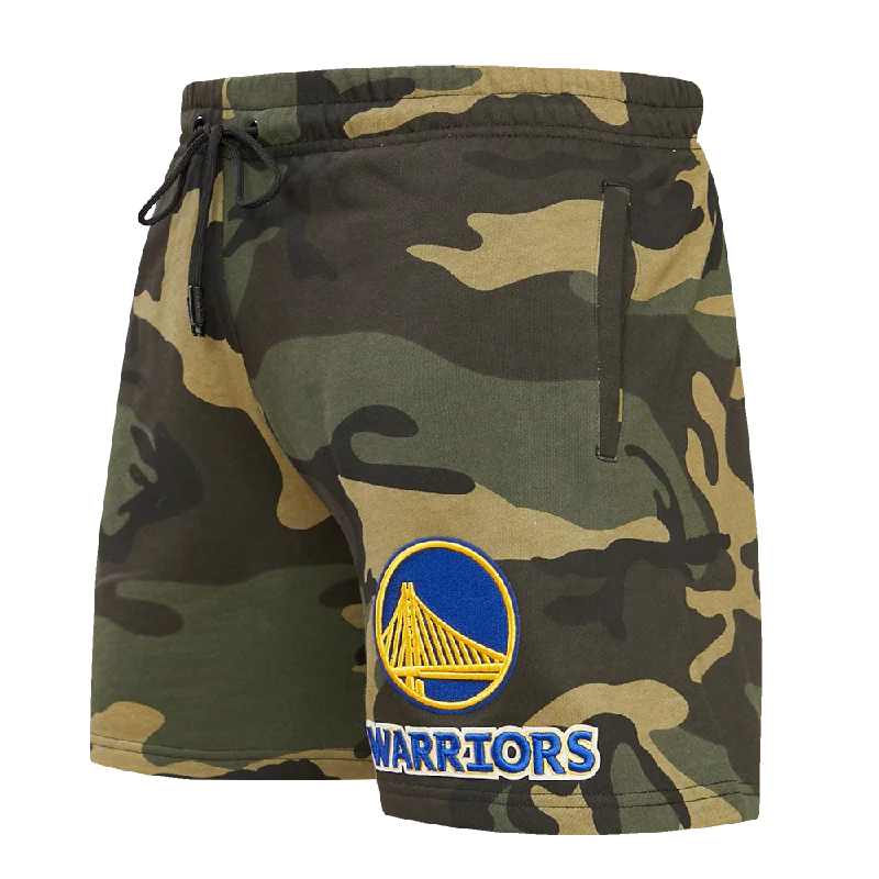 NBA GOLDEN STATE WARRIORS STACKED LOGO MEN'S SHORT CAMO (CAMO)