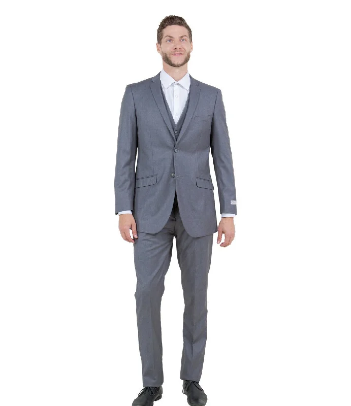 Atlas Heritage Collection: Three-Piece Solid Grey Suit