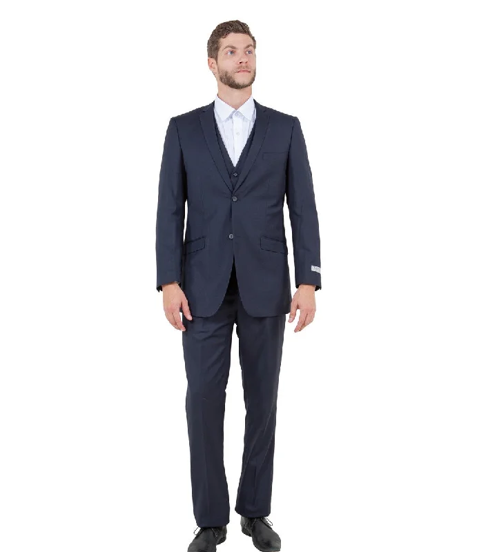 Atlas Heritage Collection: Three-Piece Solid Navy Suit