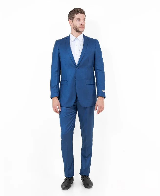 Avalon Collection: Sharkskin Two-Piece Suit – Blue