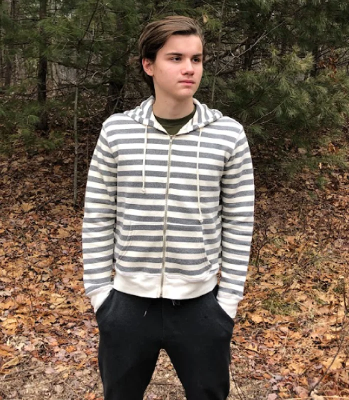 Mens Striped Hoodie