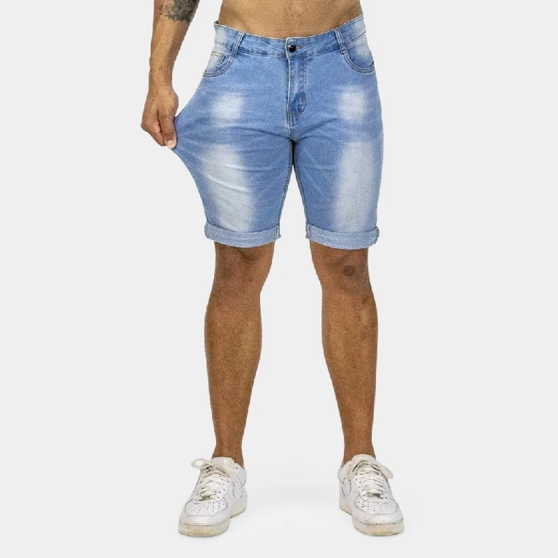 Ultra Stretch Denim Shorts - Blue Fade