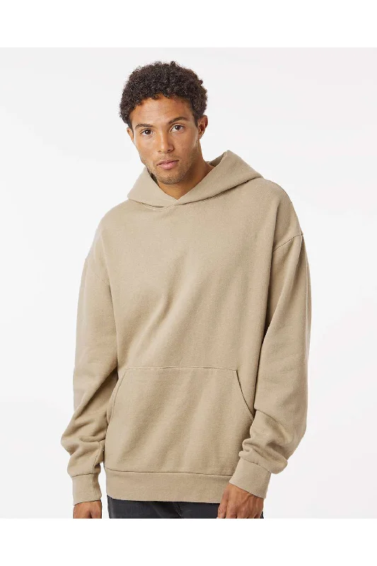 Independent Trading Co. Mens Avenue Hooded Sweatshirt Hoodie w/ Pouch Pocket - Sandstone Brown