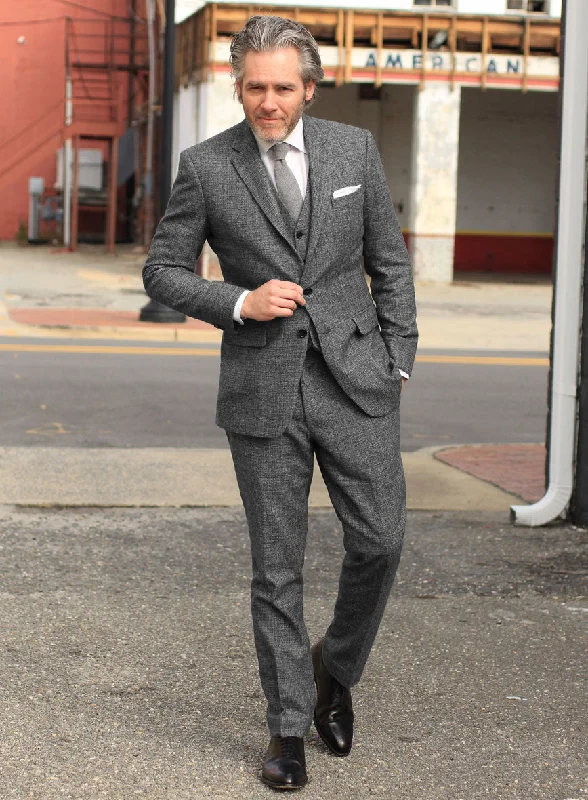 Vintage Glasgow Gray Tweed Suit