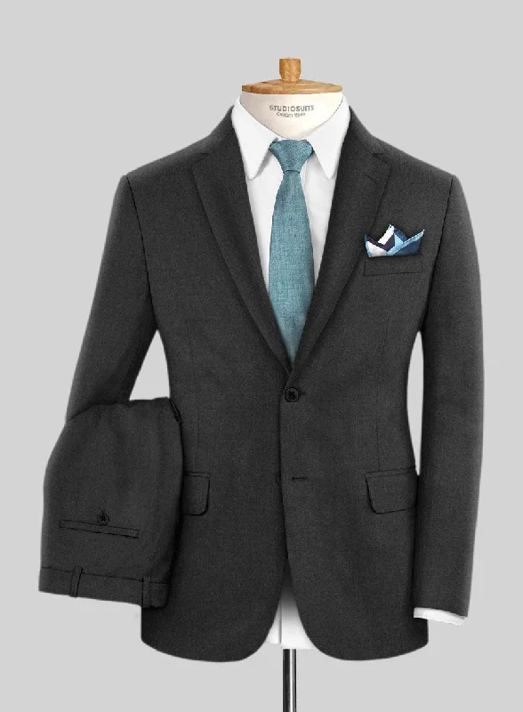 Lanificio Zegna Trofeo Dark Charcoal Wool Suit