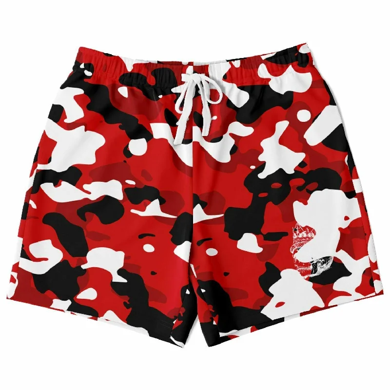 Red Camouflage Athletic Shorts