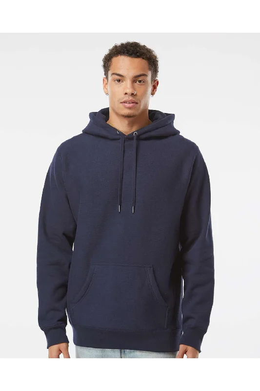 Independent Trading Co. Mens Legend Hooded Sweatshirt Hoodie w/ Pouch Pocket - Classic Navy Blue