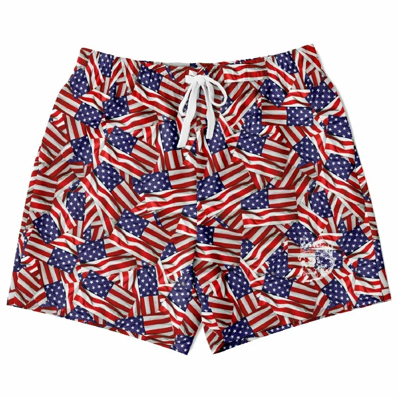 American Flag Athletic Shorts