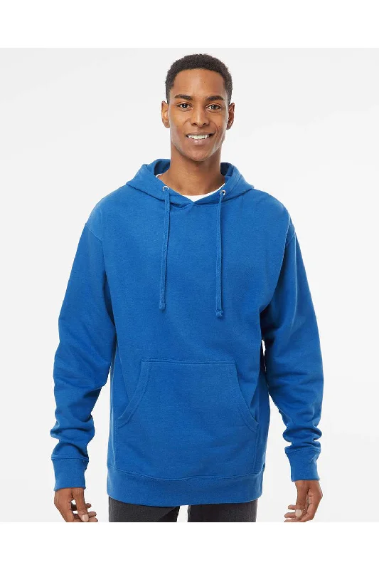 Independent Trading Co. Mens Hooded Sweatshirt Hoodie w/ Pouch Pocket - Royal Blue