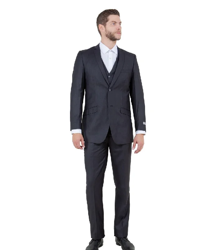 Atlas Heritage Collection: Three-Piece Solid Charcoal Suit