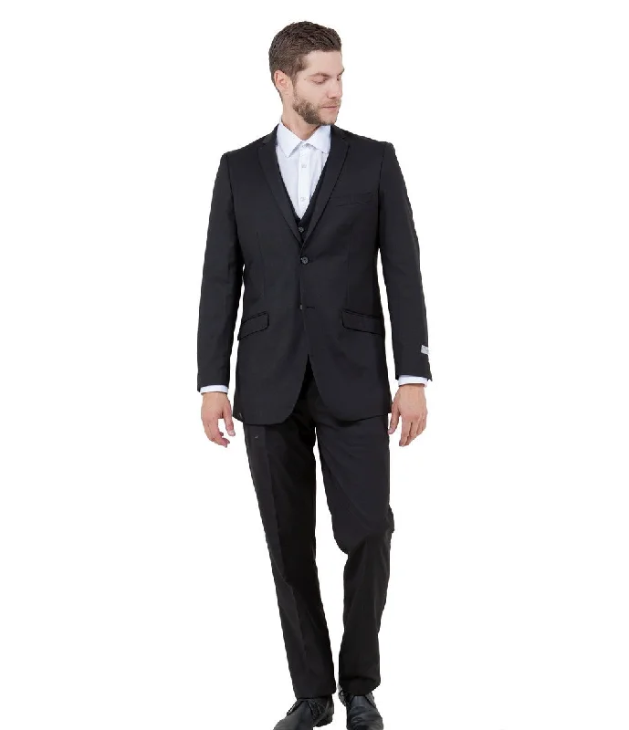 Atlas Heritage Collection: Three-Piece Solid Black Suit