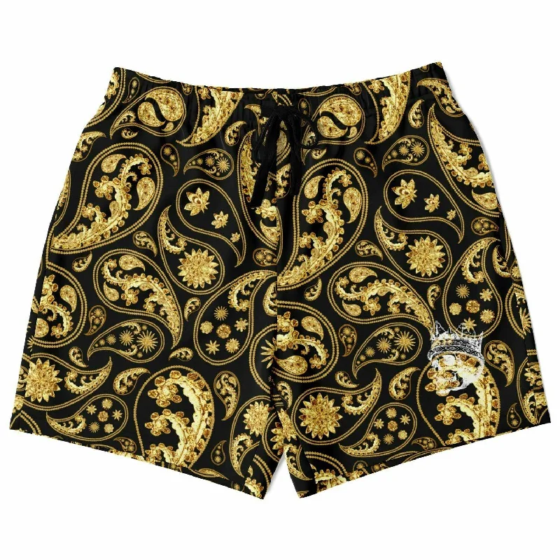 Gold Paisley Bandana Shorts