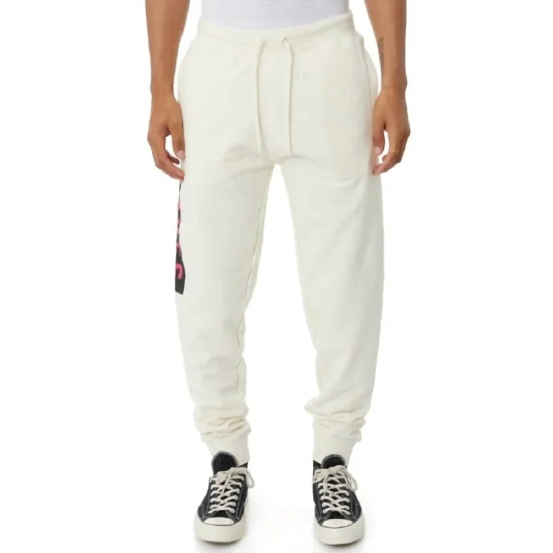 Men's Authentic Maggotty Sweatpants In Cream/blue-Black/pink