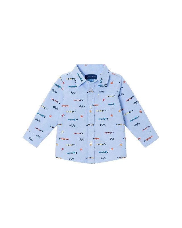 Andy & Evan Chambray Racecar Button-Down Shirt