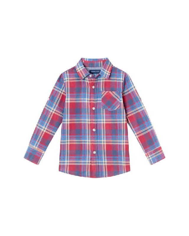 Andy & Evan Plaid Two-Faced Button-Down Shirt